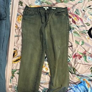 Vintage America Skinny Green Jeans